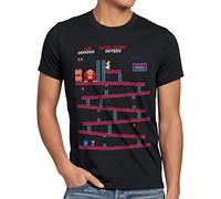 style3 Retro Kong Camiseta para Hombre T-Shirt Donkey Geek NES Nerd Gamer, Talla:M