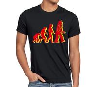 style3 Robot Evolución Camiseta para Hombre T-Shirt Sheldon, Talla:, Color:Negro