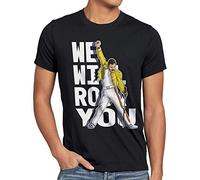 style3 Rock You Camiseta para Hombre T-Shirt Freddie Live Festival You, Talla:, Color:Negro