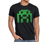 style3 Sheldon Alien Invader Camiseta para Hombre T-Shirt, Talla:2XL;Color:Negro