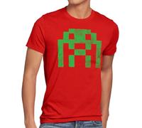 style3 Sheldon Alien Invader Camiseta para Hombre T-Shirt, Talla:, Color:Rojo