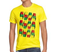 style3 Sheldon Cubo Camiseta para Hombre T-Shirt, Talla:, Color:Amarillo