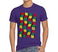 style3 Sheldon Cubo Camiseta para Hombre T-Shirt, Talla:, Color:Morado