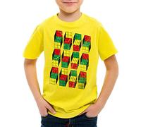 style3 Sheldon Cubo Camiseta para Niños T-Shirt, Color:Amarillo, Talla: