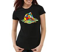 style3 Sheldon Cubo Mágico Camiseta para Mujer T-Shirt, Talla: