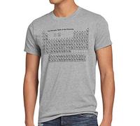 style3 Sheldon Tabla Periódica Camiseta para Hombre T-Shirt, Talla:, Color:Gris Brezo