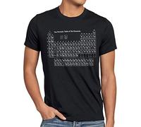 style3 Sheldon Tabla Periódica Camiseta para Hombre T-Shirt, Talla:, Color:Negro