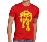 style3 Sheldon Walking Robot Camiseta para Hombre T-Shirt, Talla:S;Color:Rojo