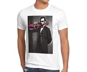 style3 Skater Abe Camiseta para Hombre T-Shirt Abraham Lincoln, Talla:, Color:Blanco