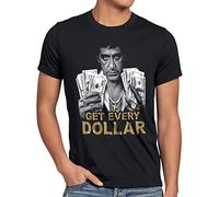 style3 Tony Get Every Dollar Camiseta para Hombre T-Shirt Pacino Pablo US Montana, Talla: