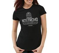 style3 USCSS Nostromo 180286 Camiseta para Mujer T-Shirt xenomorfo Alien, Color:Negro, Talla: