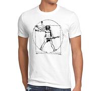 style3 Da Vinci Rock Camiseta para Hombre T-Shirt música Festival, Talla:3XL, Color:Blanco