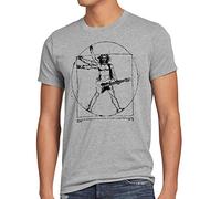 style3 Vinci Rock Camiseta para Hombre T-Shirt música Festival, Talla:, Color:Gris Brezo