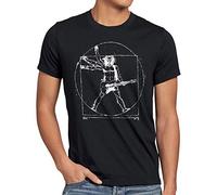 style3 Vinci Rock Camiseta para Hombre T-Shirt música Festival, Talla:, Color:Negro