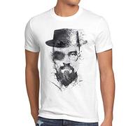 style3 Walter Crystal Camiseta para Hombre T-Shirt Meth White, Talla:, Color:Blanco