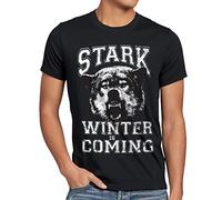 style3 Winter Is Coming Camiseta para Hombre T-Shirt, Talla:L;Color:Negro