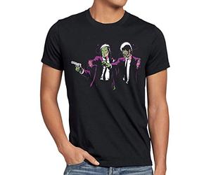 style3 Zombie Fiction Camiseta para Hombre T-Shirt Pulp Tarantino Quentin Dead Walking, Talla: