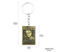 (Style35)One Piece Luffy Ace Tony Sombrero de Paja Buscado Póster Llavero Colgante Collar