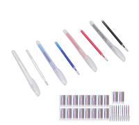 Stylebest 100 Uds. Bolígrafos Borrables con Calor, Rotuladores de Tela Borrables Multicolores para Acolchar, Costura DIY con Estuche de 10 Bolígrafos