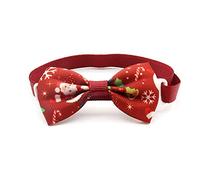 Stylebest 50 Collar de Perros de Navidad con, Cuello de Pajarita de Perro, Algodón de Algodón Ajustable Rojo Bowtie Dog Collars para Perros Medianos Mascotas