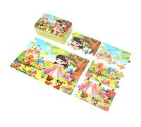 Stylebest 60 Piezas de Rompecabezas de Dibujos Animados, Juguete Educativo Lindo Colorido para Niños de 3 Años en Adelante, Tablero de Fibra ((La Princesa y el Castillo))