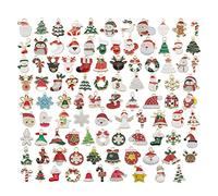 Stylebest 96 PCS Cachuelas de Navidad Mixtas, Joyas de Bricolaje que Fabrican Suministros con Varios Estilos y Colores, para Decoraciones de Artesanía de Arete para Pulseras de Collar