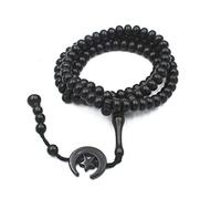 Stylebest 99 Cuentas de Oración Musulmana, Cuentas de Ábaco de Rosario Islámico Hechas de Resina, con Diseño de Luz Cómodo, para Regalos de Eid Al Fitr Familiares Amigos Día de San (negra)