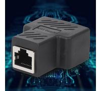 Stylebest Adaptador RJ45 Divisor de Red de 5 Piezas Negro para Extensión de Señal sin Pérdidas y Uso Industrial, Material ABS