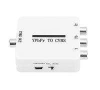 Stylebest Adaptador YPbPr a CVBS Mini Convertidor de Vídeo Compacto para Proyectores, Monitores y Televisores - Material ABS de Resolución 1080P