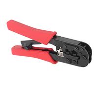 Stylebest Alicates de Engarzado Herramienta de Engarzado Manual Duradera de Alta Resistencia para Telecomunicaciones 45 Acero Rojo 1 Unidad