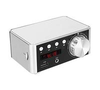 Stylebest Amplificador de Audio HIFI Bluetooth 5.0 Potente Estéreo Digital para Cine en Casa y Amantes de la Música (Plata)