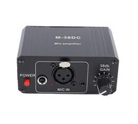 Stylebest Amplificador de Ganancia de Preamplificador de Micrófono de Alto Rendimiento +38 DB para Estudios Domésticos y Profesionales, Aleación de Aluminio Portátil en Negro