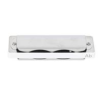 Stylebest Armónica de 10 Agujeros Blues Ab Key Harp Hermoso Sonido para Principiantes y Profesionales Resina ABS Transparente con Base de Latón (Blanca)