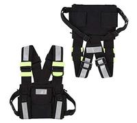 Stylebest Arnés de Radio Ajustable, Bolsa Táctica para Chaleco de Pecho para Walkie Talkie con Correa de Nailon para el Hombro, para Patrulla de esquí, Rescate en Montaña, Senderismo,