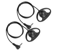 Stylebest Auriculares de 3,5 Mm con Altavoz Grande y Cómodos para Discotecas Militares y Seguridad, Color Negro, 2 Unidades