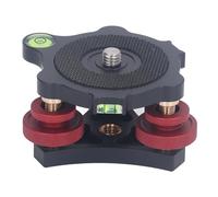 Stylebest Base Niveladora de Cabezal de Trípode, Nivelador de Precisión de Aleación de Aluminio Ligero para Fotografía Panorámica Macro, Rosca de 3/8 Pulgadas, 1 Pieza