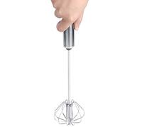 Stylebest Batidor de Huevos de Acero Inoxidable, Mezclador de Cocina Semiautomático para Hornear Crema y Harina, 34x7cm