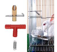 Stylebest Bebedero Automático de Agua para Conejos, de Tetina, Suministro de Agua Dulce Duradero para Jaulas, Diseño Fácil de Limpiar, 100 Uds. (Bebedero de Pico de Pato de Conejo de Cobre)