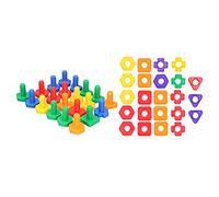 Stylebest Bloques de Construcción DIY, Ladrillos de Colores Brillantes, Juguete Rompecabezas para Niños, Kit para Educación Temprana, Niños de 3 Años en Adelante con 21 Tornillos de Juguete