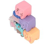 Stylebest Bloques para Bebés de Silicona Suave, Juguetes Educativos para Apretar para Bebés de 6 Meses en Adelante, 6 Piezas con Formas y Texturas de Animales