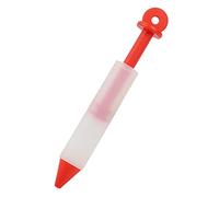 Stylebest Bolígrafo de Silicona para Escribir Alimentos, Herramienta Duradera para Decoración de Pasteles con 4 Boquillas para Arte de Pastelería, Color Rojo o Azul, Tamaño de 14,7 Cm (Roja)