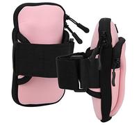 Stylebest Bolsa de Brazo para Teléfono Móvil, Impermeable, Pequeño, para Gimnasio, Fitness, Correr, Bolsillo para Deportes Al Aire, Tamaño Ajustable de Nailon, 2 uds. (Rosada)
