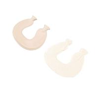 Stylebest Botella de Agua Caliente de 1 Litro, Cubierta Suave y Esponjosa en Forma de U, a Prueba de Salpicaduras, Boca Ancha, Goma a Prueba de Explosiones para Cuello, Hombros Cálidos, (Blanco)