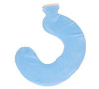 Stylebest Botella de Agua Caliente en Forma de U Bolsa de Agua Caliente de Goma Suave con Cubierta de Tela Desmontable (Azul Claro)