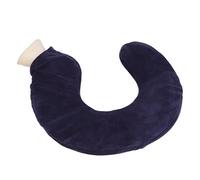 Stylebest Botella de Agua Caliente en Forma de U Bolsa de Agua Caliente de Goma Suave con Cubierta de Tela Desmontable (Azul Marino)