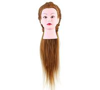 Stylebest Cabeza de Maniquí de Cabello Humano 40% Real para Estudiantes de Cosmetología y Peluqueros, Diseño Duradero, Cabeza de Entrenamiento Rubia de 26"