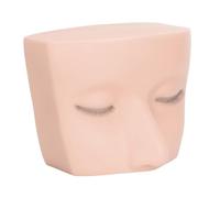 Stylebest Cabeza de maniquí de Pestañas con Pestañas Realistas de 3 Capas para Práctica y Entrenamiento de, Material de Silicona Suave, aprox. 4,6 X 3,5 X 2,8 Pulgadas, 1 Unidad (Color de piel