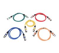 Stylebest Cable de Micrófono XLR a XLR Conexión de Sonido Duradera Blindada Equilibrada de 3 Pines para Grabar y Mezclar 1 M/3,3 Pies Rojo Azul Verde