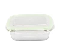 Stylebest Caja de Acero Inoxidable 304, Contenedores de Almacenamiento de Alimentos a Prueba de Fugas para Preparación de Almuerzo, Contenedores Cuadrados Apilables con Material Resistente (1800ml)