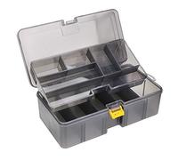 Stylebest Caja de Aparejos de Pesca, Diseño de Doble Capa, Cubierta Transparente, Inserciones Desmontables, Múltiples Compartimentos, con Hebilla de Alta Resistencia, para Guardar Accesorios (como